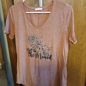 Maurices Tan Graphic Tee with Playful Design
